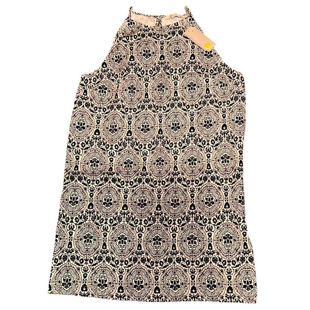 BODEN Women’s Dress Racer Neck Jersey Mini Size US 10 Black Exotic NWT D0614